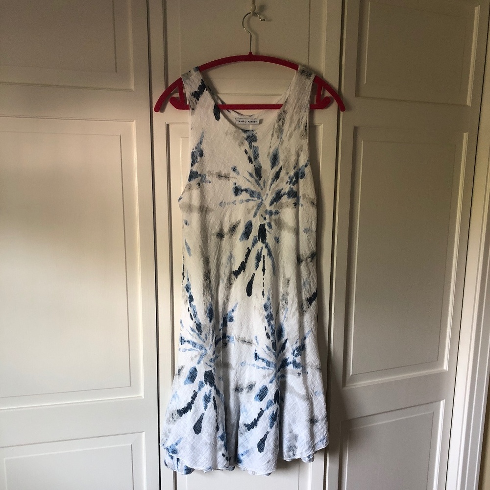 Stretch gauze summer knee length dress